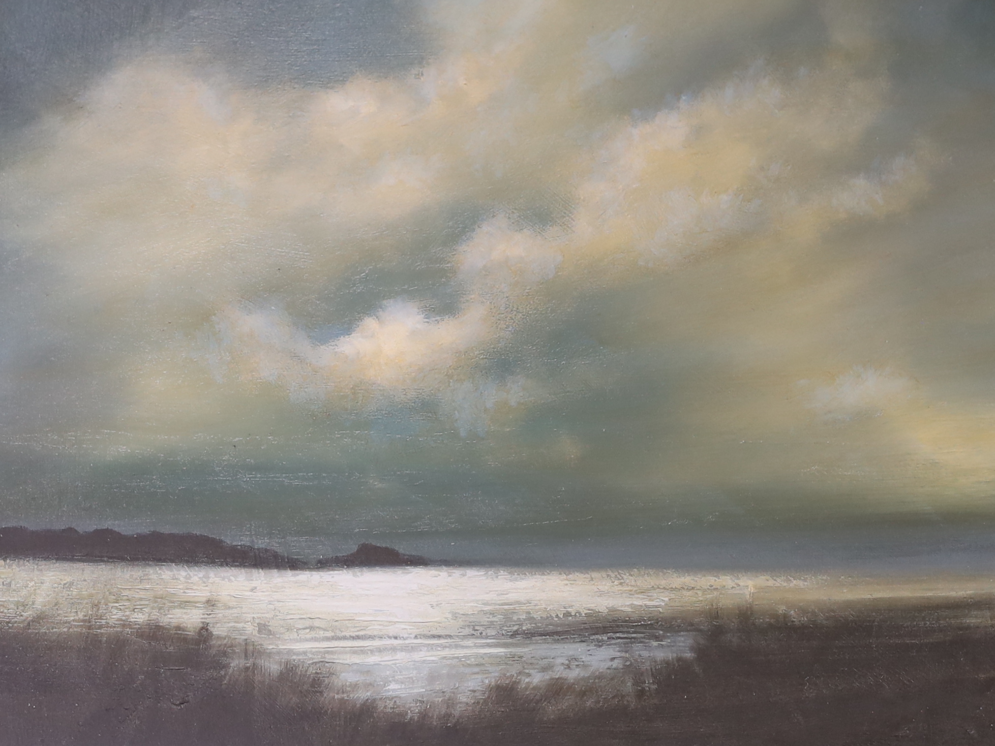 Darren Scott, oil, 'Cloudlight', 29x39cm